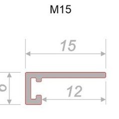 Фото товара Щелевой микроплинтус Decaro M15 латунный