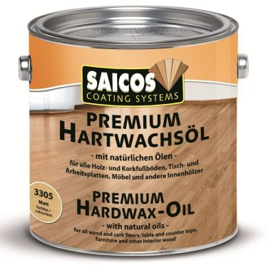 Масло для паркета и древесины Saicos (Сайкос) Hartwachsol Premium с воском